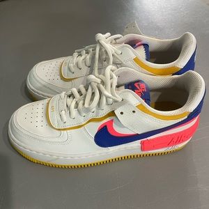 Womens Air Force 1 shadow white crimson blue
